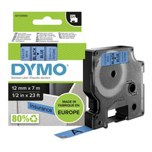 Load image into Gallery viewer, DYMO Nylon Labels Self adhesive D1 Flexible 12mm x 5.5m Black Print on White