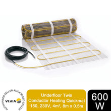 Load image into Gallery viewer, Veria Underfloor Twin Conductor Heating Quickmat 150, 600W, 230V, 4m², 8m x 0.5m