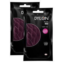 Load image into Gallery viewer, DYLON Hand Fabric Dye Sachet, Plum Red, 2 Packs of 50g