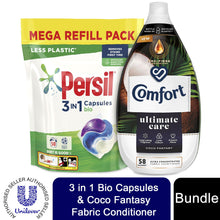 Load image into Gallery viewer, Laundry Bundle 1x50W Persil Bio Capsules &amp; 1x58W Comfort Fabric Conditioner