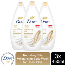 Load image into Gallery viewer, 3 Pack Dove Pro Age/Silk Glow/Shea Butter/Deeply Nourishing Body Wash, 450ml