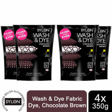 Load image into Gallery viewer, DYLON Wash&amp;Dye Fabric Dye, JeansBlue, ChocolateBrown or VelvetBlack,1pk or 4pk