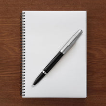Load image into Gallery viewer, Parker 51 Fountain Pen Black Barrel Chrome Trim Fine Nib Black Ink Gift Box
