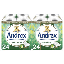 Load image into Gallery viewer, Andrex Toilet Roll Skin Kind with Aloe Vera Extract 2 Ply Toilet Paper, 48 Rolls
