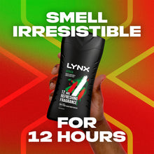 Load image into Gallery viewer, 3pk of 250ml Lynx 12hrs Refreshing Fragrance Shower Gel with 100% Moisturisers