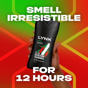 3pk of 250ml Lynx 12hrs Refreshing Fragrance Shower Gel with 100% Moisturisers