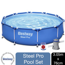 Load image into Gallery viewer, Bestway Steel Pro 10&#39; x 30&quot;/3.05m x 76cm Frame Swimming Pool Set