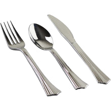 Load image into Gallery viewer, Disposable Plastic Knife/Fork/Spoon, White Napkins, Cutlery Set, 15Pcs