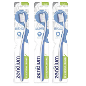 3pk of Zendium Gentle & Effective Clean Extra Soft Bristles Toothbrush