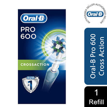 Load image into Gallery viewer, Oral-B Pro 600 Cross Action Electric Toothbrush Rechargeable