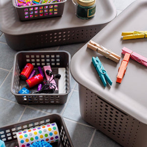 SmartStore Lightweight & Durable Recycled Storage Box 2 Basket and 2 Lid