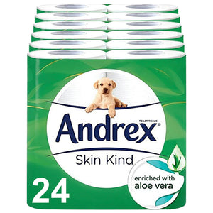 Andrex Toilet Roll Skin Kind, Gentle Clean, Classic or Supreme Quilts, 96 Rolls