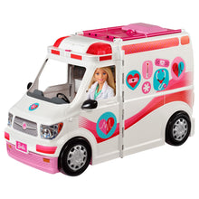 Load image into Gallery viewer, Barbie® Careers Care Clinic Ambulance with Accessories, Role Model, Light &amp; Sound