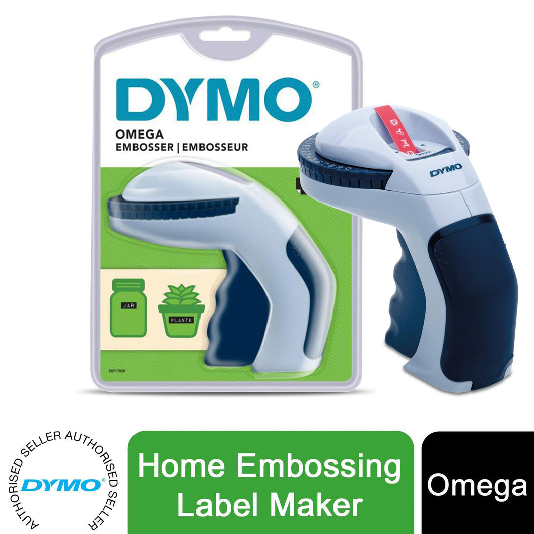 DYMO Omega Soft-Grip Home Embossing Label Maker Black 9mm Tape