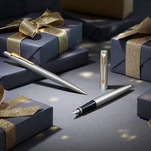 Load image into Gallery viewer, Parker Jotter Fountain Pen Stainless Steel Chrome Trim Medium Nib