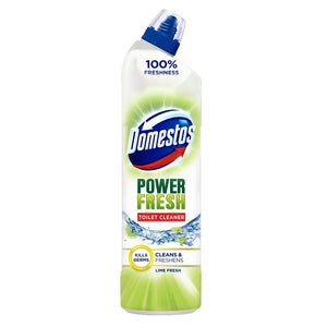 3x Domestos Power Fresh Antibacterial Toilet Cleaner Lime Fresh, 700 ml