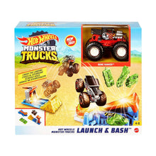 Load image into Gallery viewer, Hot Wheels Monster Trucks Launch and Bash Play Set