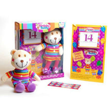 Load image into Gallery viewer, Birthday Buddy Girl Count Down Birthday Bear Toy