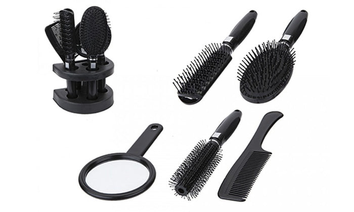 Five-Piece Brush and Mirror Sets with Stand