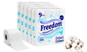 45 Rolls of Freedom Three-Ply Toilet Paper