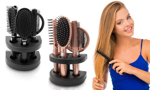Five-Piece Brush and Mirror Sets with Stand