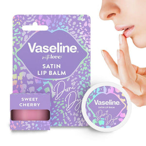 6x of 10g Vaseline Satin NonSticky & LongLasting Dani Dyer SweetCherry Lip Balm
