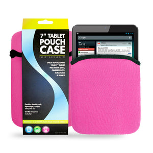 Smooth Leather Material Sleeve Case Pouch Tablet Cover for 7-inch Tablet, Pink