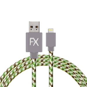 Aquarius 3m Phone Lightning Nylon USB Wire Braided Cable, Camouflage