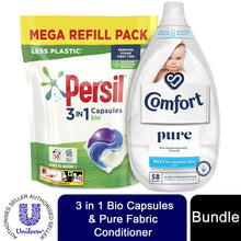 Load image into Gallery viewer, Laundry Bundle 1x50W Persil Bio Capsules &amp; 1x58W Comfort Fabric Conditioner