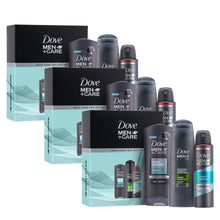 Load image into Gallery viewer, Dove Men+Care Daily Care Trio Gift Set For Him, Bodywash, APA &amp; Shampoo