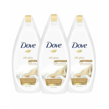Load image into Gallery viewer, 3 Pack Dove ¼ Moisturising Cream Silk Glow Body Wash, 450ml