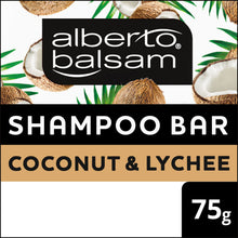 Load image into Gallery viewer, 3pk 75g Alberto Balsam Coconut &amp; Lychee Shampoo Bar with Argan oil Plastic Free