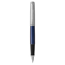 Load image into Gallery viewer, Parker Jotter Fountain Pen Royal Blue Medium Nib Blue Ink Gift Box