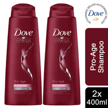 Load image into Gallery viewer, 2pk of 400ml Dove Nutritive Solutions Pro-Age Shampoo For Brittle Hair