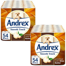 Load image into Gallery viewer, Andrex Toilet Roll Touch of Care with Shea Butter Toilet Paper, 108 Rolls