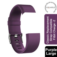 Load image into Gallery viewer, Aquarius Classic Plastic Replacement Strap Band Fitbit Charge-2 Purple, Large