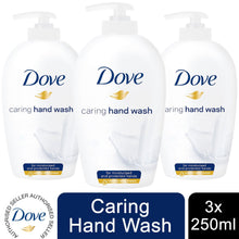 Load image into Gallery viewer, 3x of 250ml Dove Caring Hand Wash for Moisturised and protected Hands