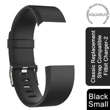 Load image into Gallery viewer, Aquarius Classic Replacement Strap Compatible Fitbit Charger-2 Black, Small