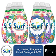 Load image into Gallery viewer, 4x or 8x (96W or 192W) Surf Long Lasting Fragrance Liquid Detergent 24W, 648ml