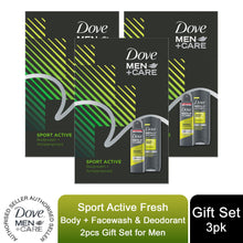 Load image into Gallery viewer, Dove Men Care Sport Active Fresh Bodywash &amp; Deodorant 2pcs Gift Set For Men
