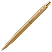 Load image into Gallery viewer, Parker Jotter Ballpoint Pen Matte Gold Medium Nib Blue Ink XL Gift Box