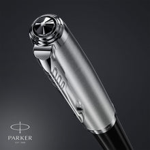 Load image into Gallery viewer, Parker 51 Fountain Pen Black Barrel Chrome Trim Fine Nib Black Ink Gift Box