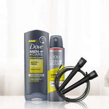 Load image into Gallery viewer, Dove Men+Care Sports Active Duo &amp; Skipping Rope Gift Set for Him, BodyWash &amp; Deo