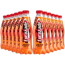 Load image into Gallery viewer, 12 Pack of 900ml Lucozade Zero Original Sugar-Free Sparkling Energy Drink