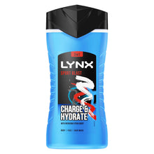Load image into Gallery viewer, 3pk of 250ml Lynx 12hrs Refreshing Fragrance Shower Gel with 100% Moisturisers