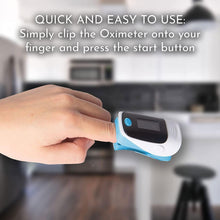 Load image into Gallery viewer, Aquarius Finger Pulse Oximeter &amp; Pulse Heart Rate Monitor, FDA Approved - Blue