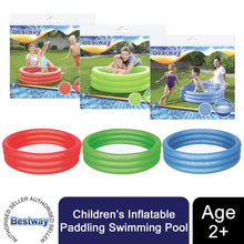 Load image into Gallery viewer, Bestway Fast Set 3 Ring Round Plastic Paddling Pool for Kids