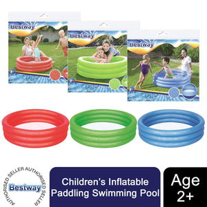 Bestway Fast Set 3 Ring Round Plastic Paddling Pool for Kids
