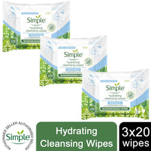 Load image into Gallery viewer, 3x of Simple Kind to Skin Facial Wipes with Vitamins, Choose Your Fragrance