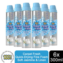 Load image into Gallery viewer, 1001 Carpet Fresh Soft Jasmine &amp; Linen Upholstery Odour Remover Spray, 6x300 ml